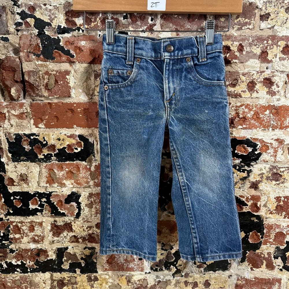 VTG Levi's Denim Jeans Toddler Boys 2T Blue Denim Western 80s 90s